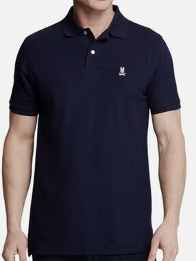 Psycho Bunny Men's Navy Polo with Logo Embroidery 4